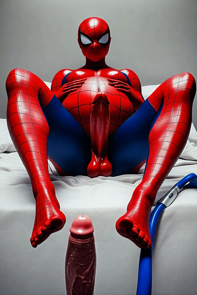 While he gives a footjob to the viewer's penis, hiss belly is getting inflate…